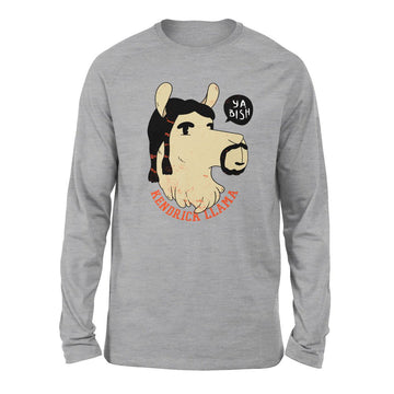Kendrick Llama Men/Unisex Drop Shoulder Sweatshirt in Athletic Heather color